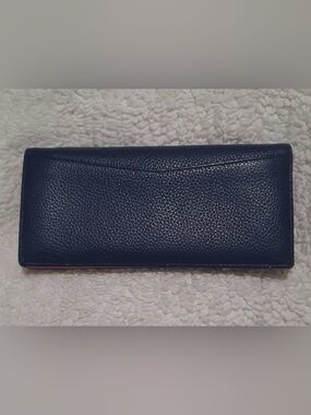 Nordstrom Midnight Blue Full Size, Long Leather Wallet.